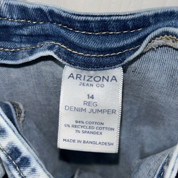 Arizona Girls Denim Blue Skirt Jumper(Size 14R) - Picture 4 of 5